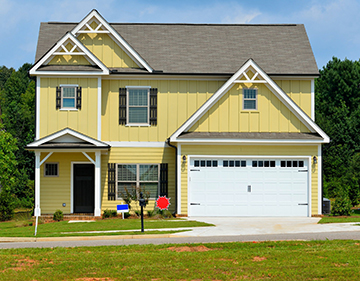 White Traditional Garage Door with Windows