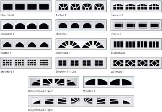 Garage Door Window Styles