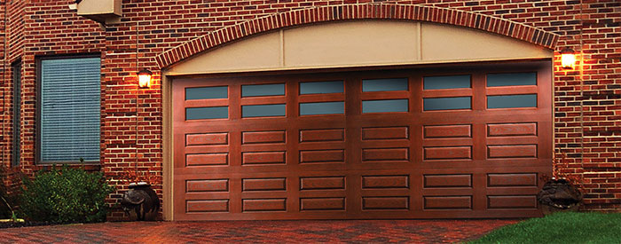 New Wood Finish Garage Doors